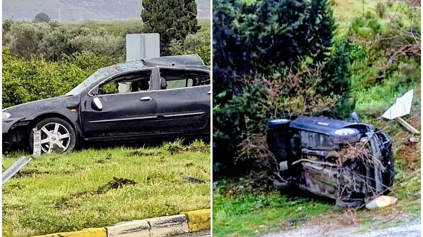 Yağmur kazası: Üç araç birbirine girdi