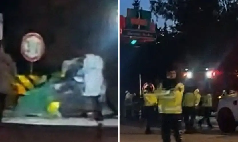 Menderes'te kaza: Alev alan araçta mahsur kalan sürücü hayatını kaybetti