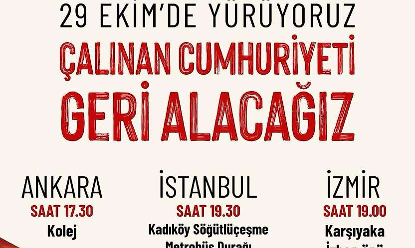 TKP'den 29 Ekim yürüyüşü: İzmir'de buluşma noktası belli oldu